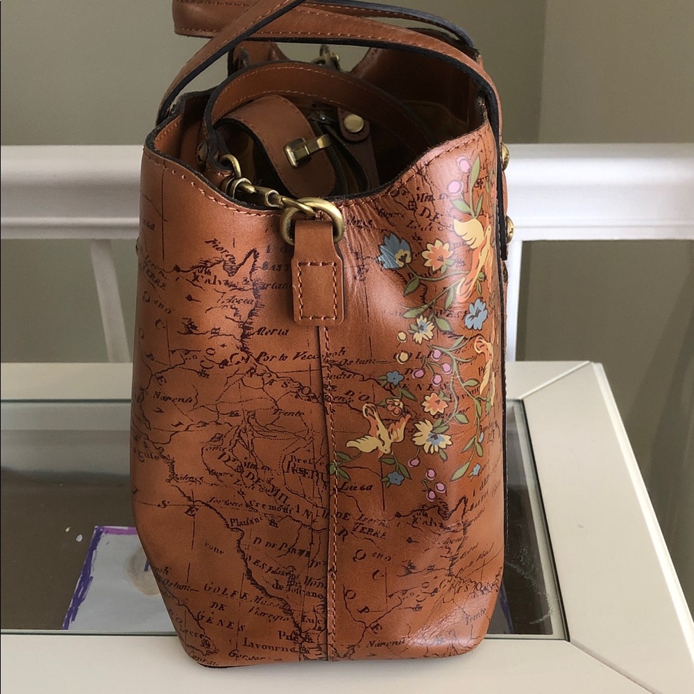 Patricia Nash Darby Floral Map medium satchel/tote - Picture 5 of 12